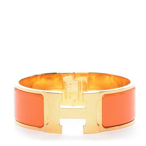 orange and white hermes bracelet|hermes clic clac orange.